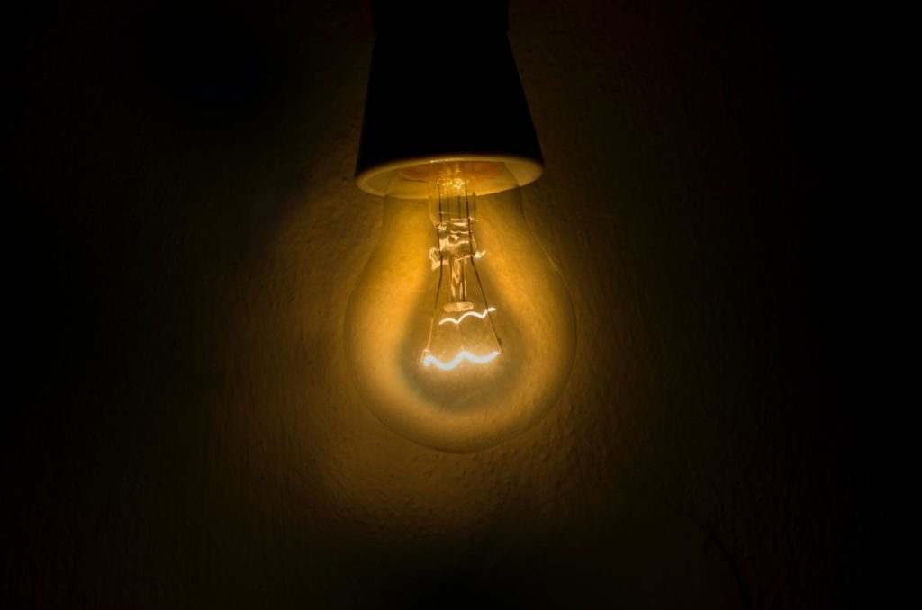 yellow light bulb